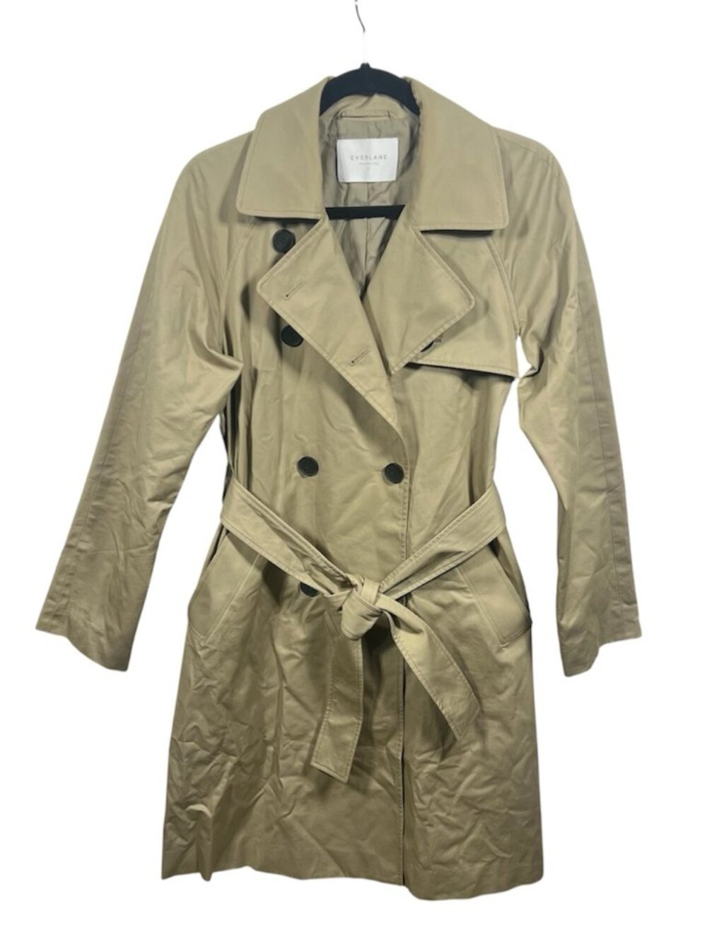 Everlane Coat Womens Trench Coat Medium Cotton Quiet Luxury Minimalist Corpcore